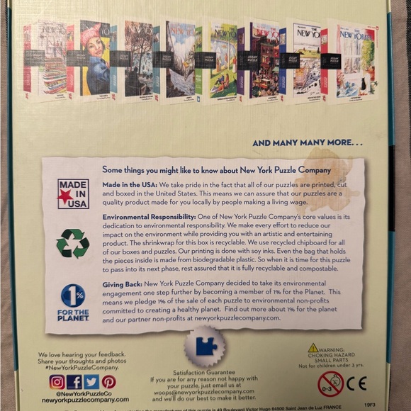 The New Yorker Colorful Sea Creatures 1000-Piece Jigsaw Puzzle - Picture 5 of 6